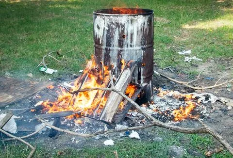 Burn-barrel-mayhem Stock Photos