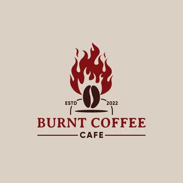 Burn Coffee Logo Stock Illustration