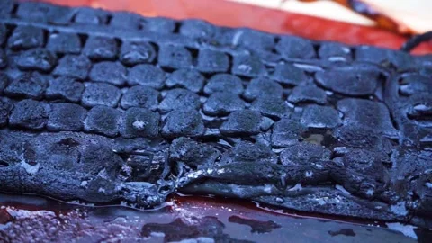 Burn the computer keyboard. Personal computer burnt due to electricity short Video stock 139285259