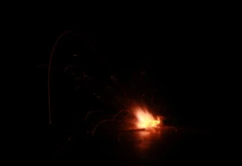 Burn the crackers in night Stock Photos