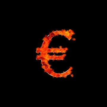 Burn euro. Stock Illustration