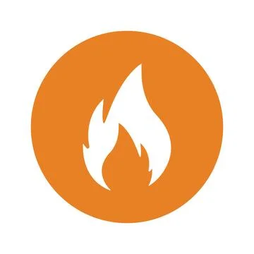 Burn, explosion, flame icon. Orange color vector EPS. イラスト素材