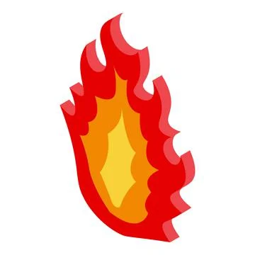 Burn fire flame icon, isometric style Illustrazione stock