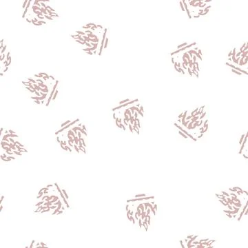 Burn fire glyph vector seamless pattern Stockillustratie