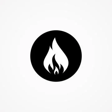 Burn fire silhouette Stock Illustration