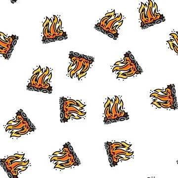 Burn fire vector seamless pattern Illustrazione stock