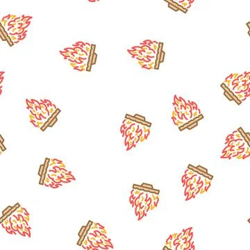 Burn fire vector seamless pattern Illustrazione stock