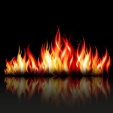 Burn flame fire background Stock Illustration