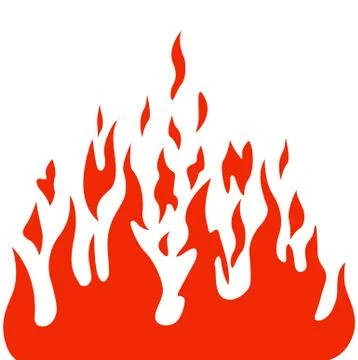 Burn flame fire vector background Stock Illustration