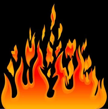 Burn flame fire vector background 库存插图