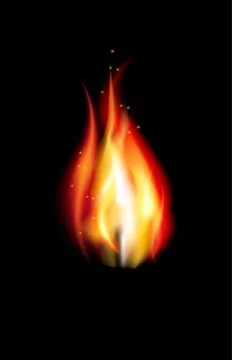 Burn flame fire vector background Stock Illustration