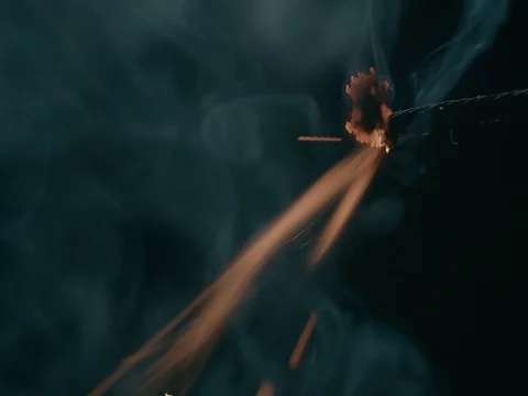 Burn fuse - slow mo Stock Footage 72785775