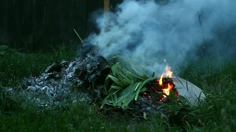 Burn Garbage 2 Stock Footage 39862653