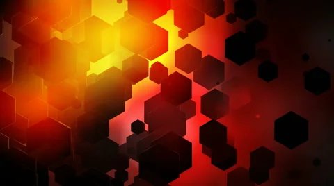 Burn hexagonal space Stock-Footage 53468942
