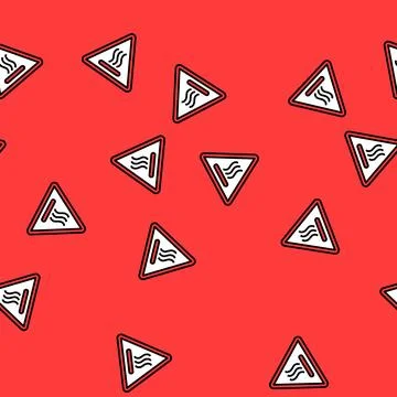 Burn injury from hot surface vector seamless pattern Stock Illustration
