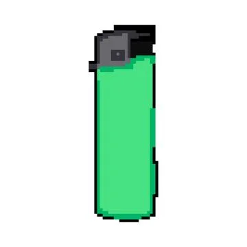Burn lighter fire pixel art vector illustration Stock Illustration