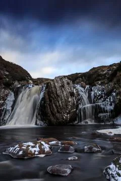 Burn of Lunklet Waterfall Foto stock