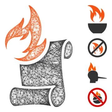 Burn Manuscript Web Vector Mesh Illustration 스톡 일러스트