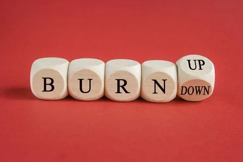 Burn up, not down. Foto stock