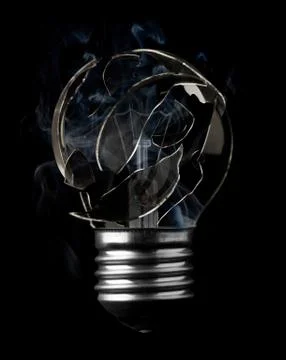 Burn out light bulb 스톡 사진