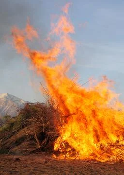 Burn pile Stock Photos