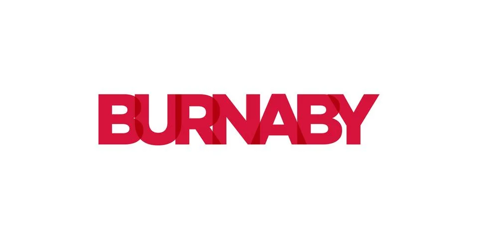 Burnaby in the Canada emblem. The design features a geometric style, vector.. Stock Illustration