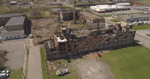 Burned Building Clip 11 Stock Footage 146713686