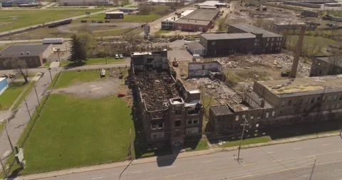 Burned Building Clip 4 Stock Footage 146713815