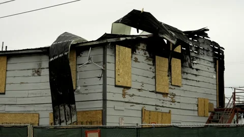 Burned Building Stock Footage 234082614