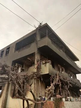 Burned Building Foto stock