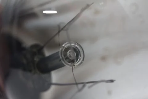 Burned bulb. macro Stock Photos