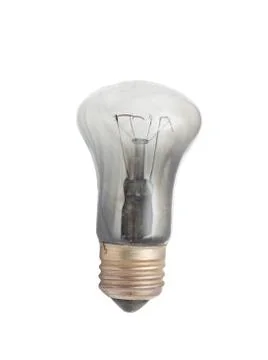 Burned bulb on white background Stock Photos