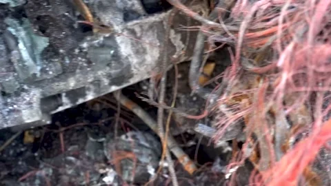 Burned Car 2 Stock Footage 141868378