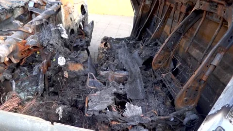 Burned Car Stock Footage 141867976