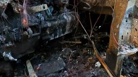 Burned Car Stock Footage 141886151