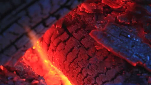 Burned charcoal Video stock 161842211