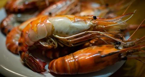 Burned crayfish 스톡 사진