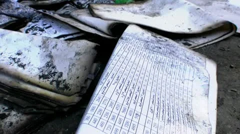 Burned document tahrir square Stock Footage 10786712