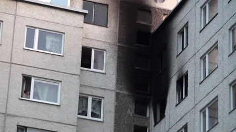 Burned down Flat 動画素材 24727874