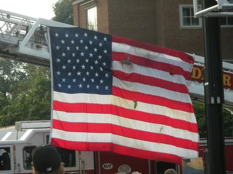 Burned Flag Foto stock