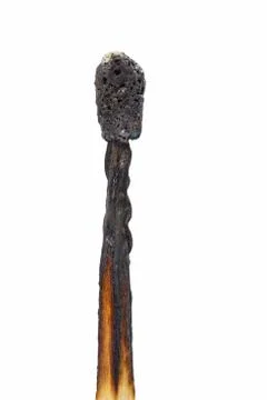 Burned match Foto stock