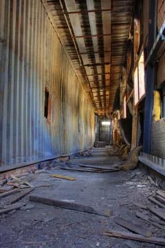 Burned Out building Stock Photos