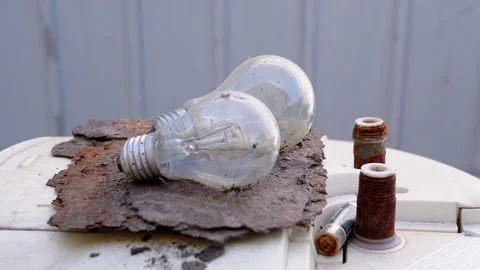Burned-Out Bulbs, Close Up Stock Footage 293194632