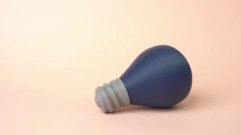 A burned-out idea. Lack of ideas, no inspiration. Burnout. Emotional recharging Stock Footage 335837047