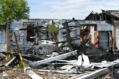 Burned out Motel Stock Photos