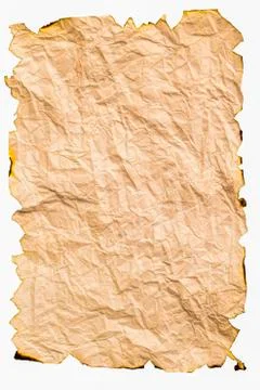 Burned paper with crumpled Stock Photos