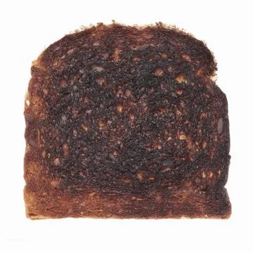 Burned toast Foto stock