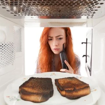 Burned toasts Stock Photos