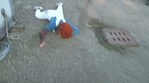 A burned worker Stock Footage 62171570