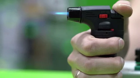 Burner for the firing up in the computer workshop Stock Footage 71248168